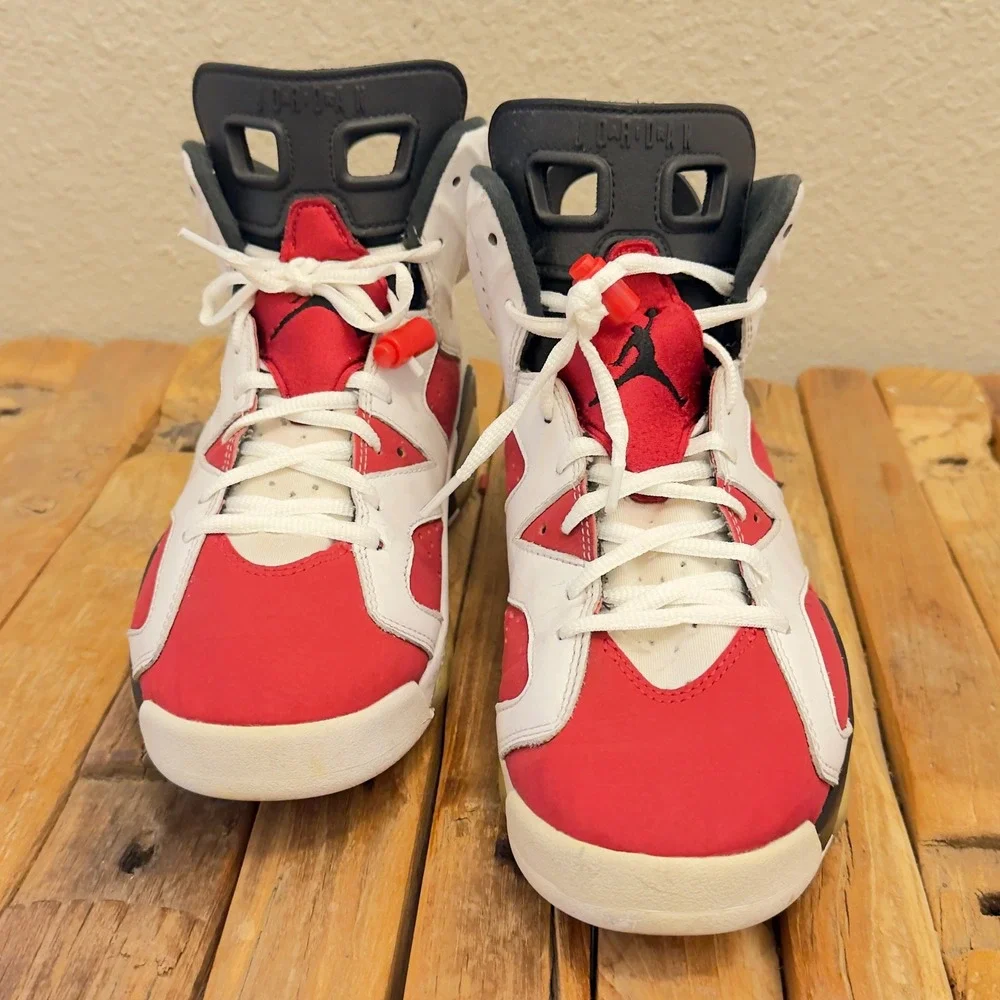 Air Jordan 6 Retro Carmine Red White Black Mens Basketball Shoes CT8529-106